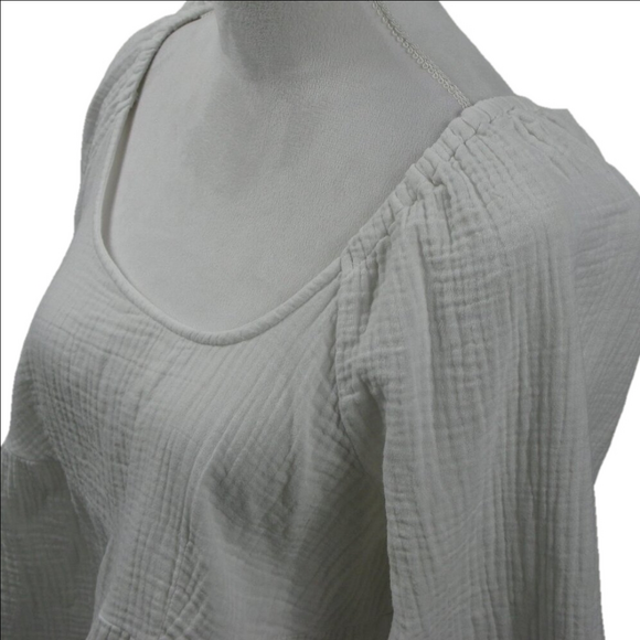 Universal Thread White 100% Cotton Pull Over Blouse Size Small - Picture 2 of 6